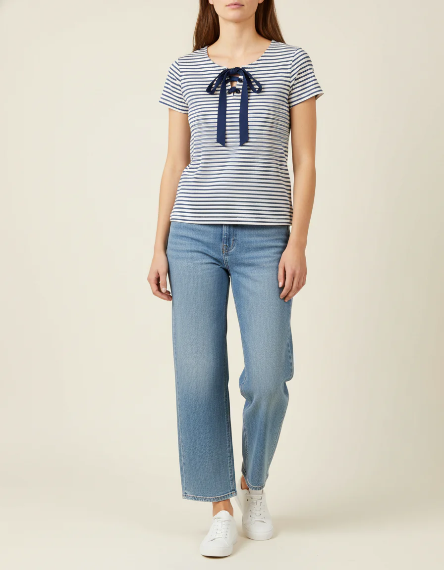 Top marinière bleu et blanc - Taille S/36