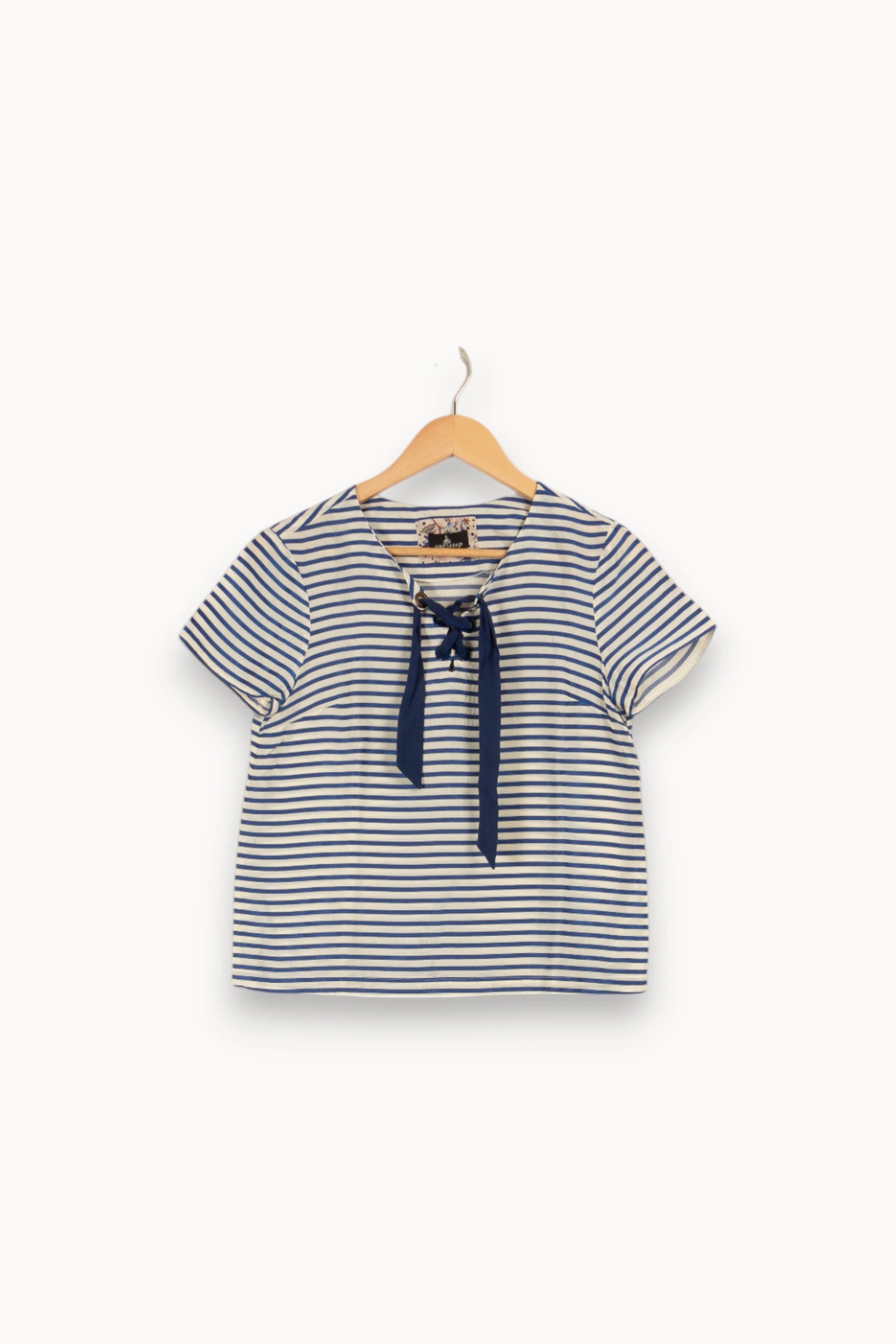 Top marinière bleu et blanc - Taille S/36 - Image 2