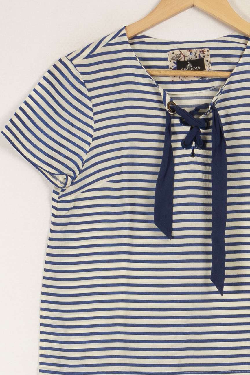 Top marinière bleu et blanc - Taille S/36 - Image 3