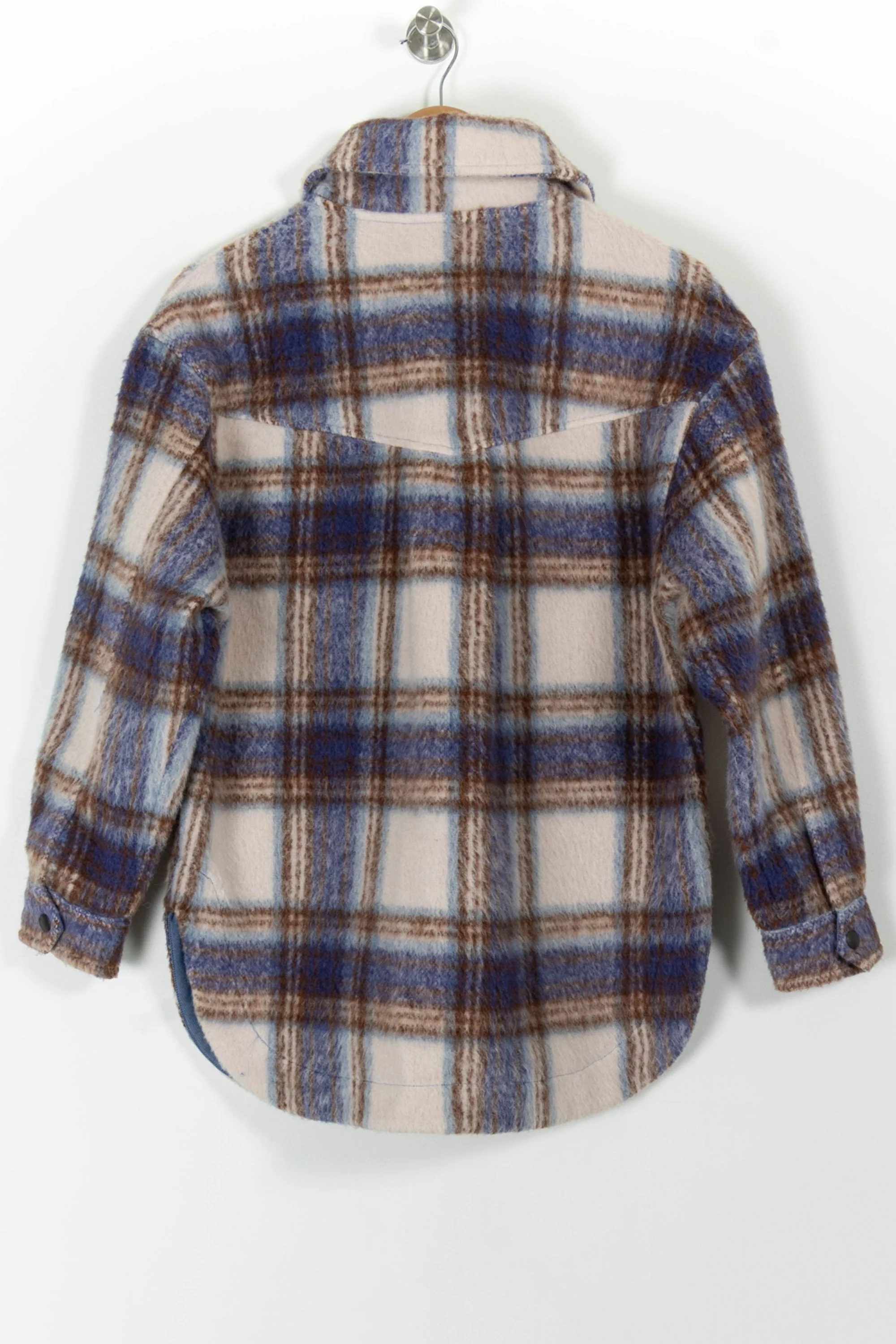 Veste À Carreaux Bleue et Marron - Taille S/36 - Image 4