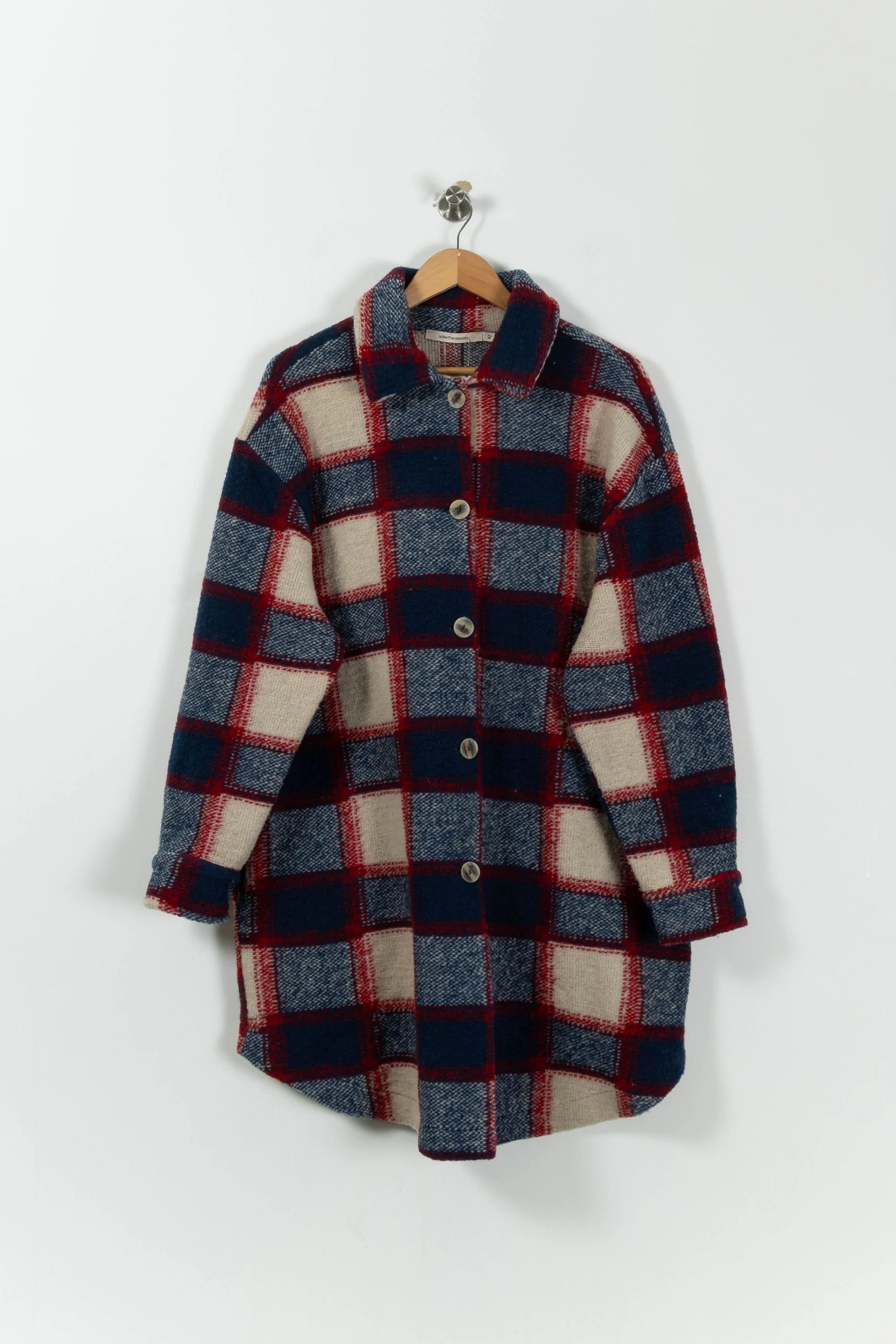 Veste à Carreaux Bleue Rouge et Beige - Taille XL/42 - Image 2