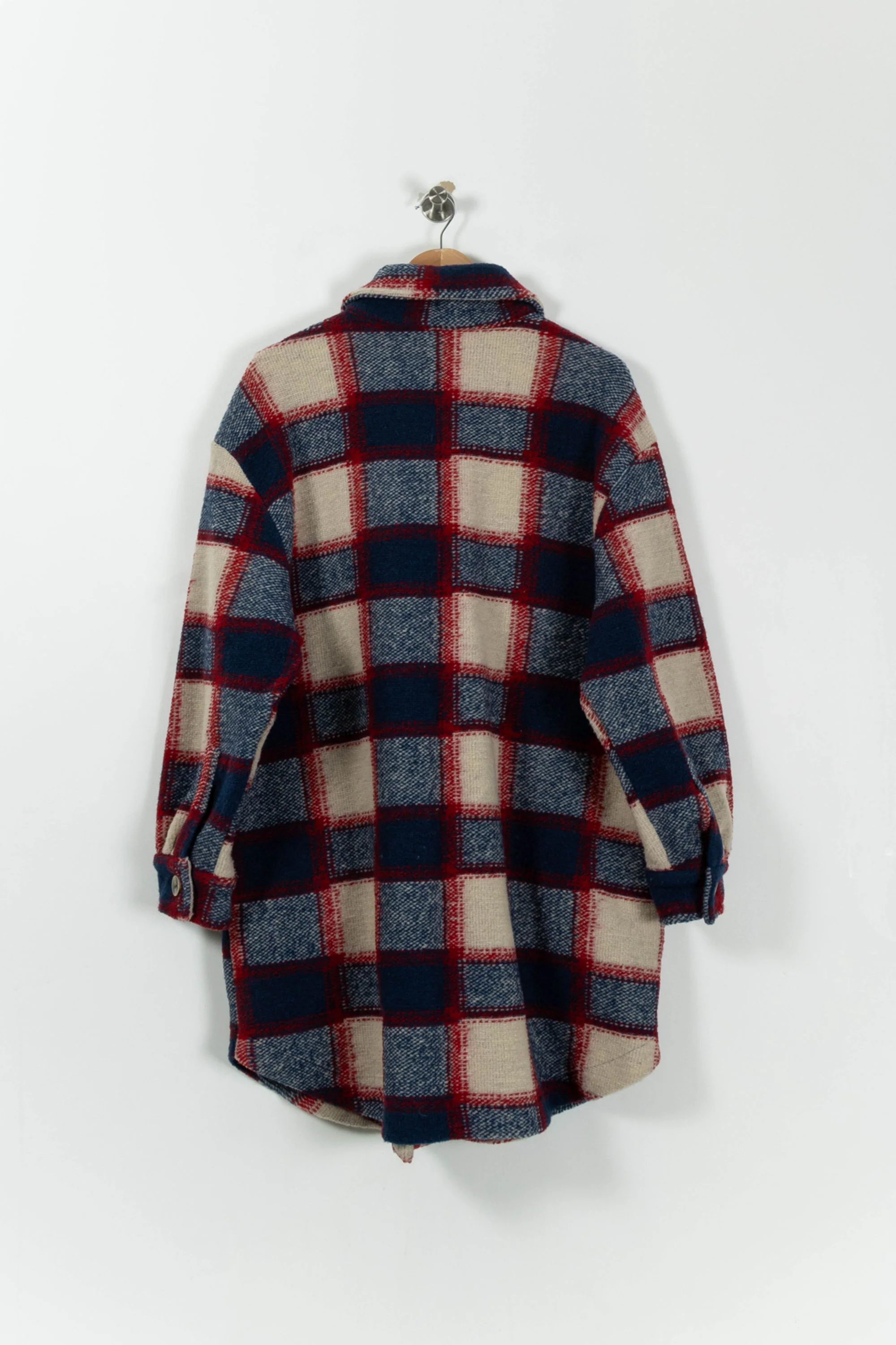Veste à Carreaux Bleue Rouge et Beige - Taille XL/42 - Image 4