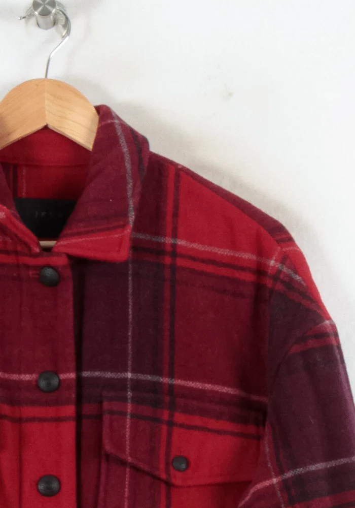 Veste à Carreaux Rouge et Bordeaux - Taille M/38 - Image 3