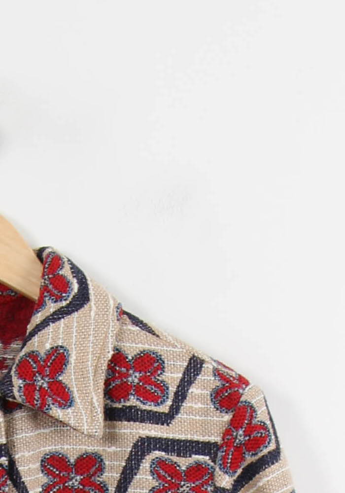 Veste Beige Rouge et Bleu - Taille S/36 - Image 3