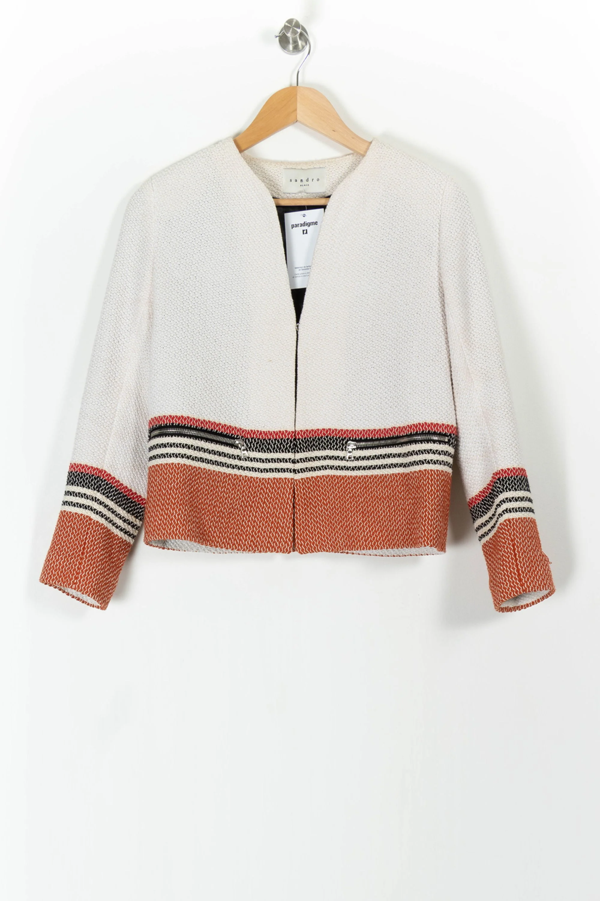 Veste Blanche et Orange - Taille S/36 - Image 2