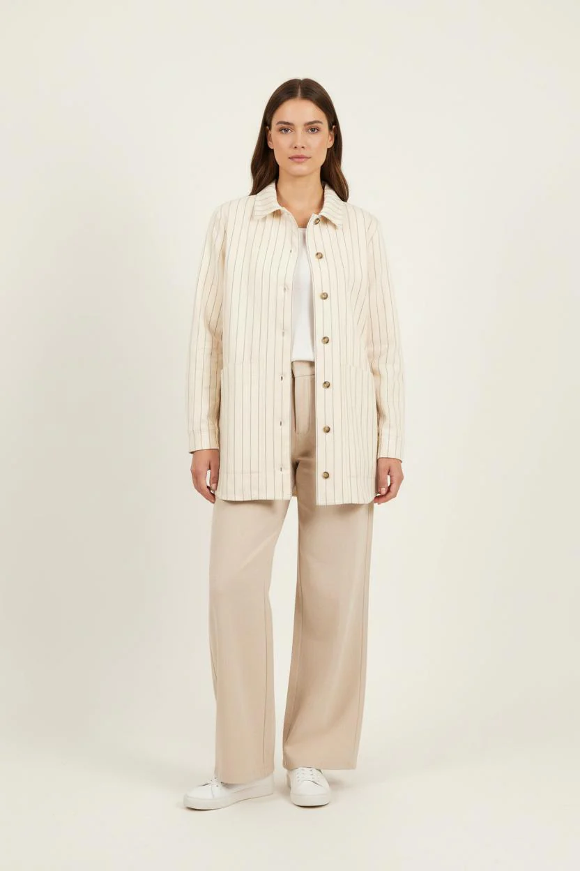 Veste Blanche et Rayée - Taille S/36