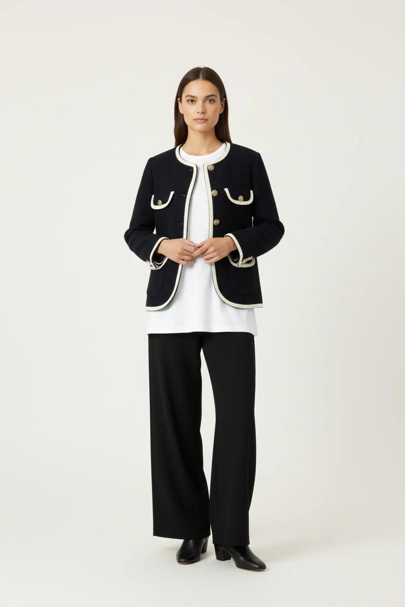 Veste Bleu et Blanc - Taille XS/34