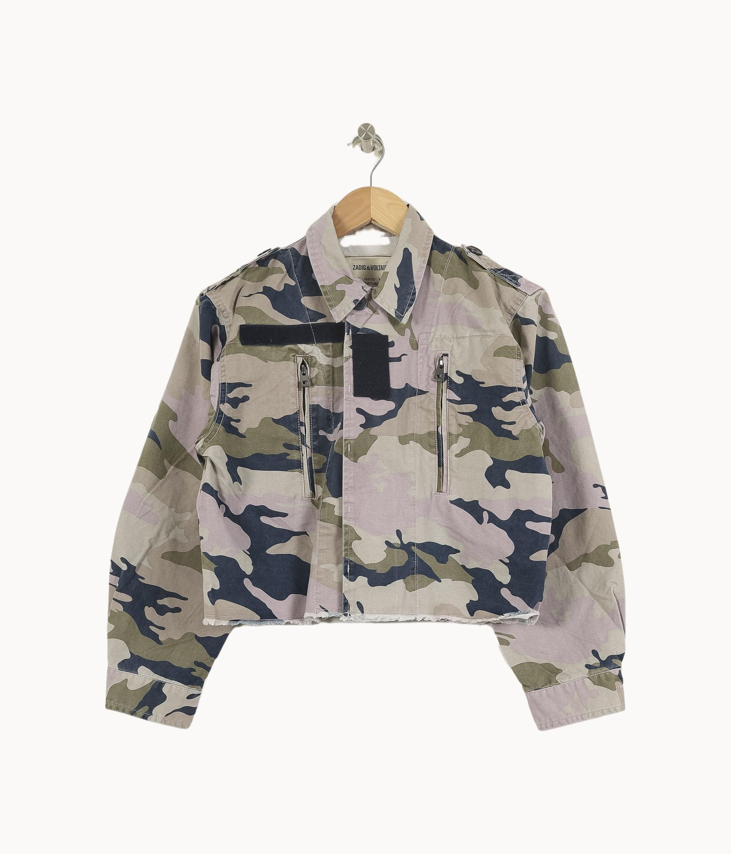 Veste Camouflage Kaki et Bleu - Taille XS/34 - Image 2