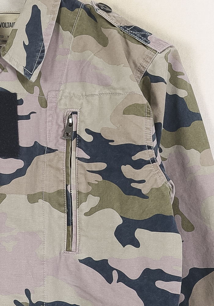 Veste Camouflage Vert et Beige - Taille XS/34 - Image 3