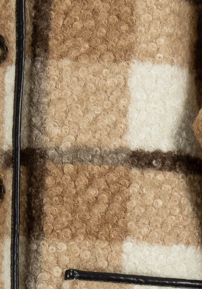 Veste Carreaux Beige et Blanc - Taille M/38 - Image 3