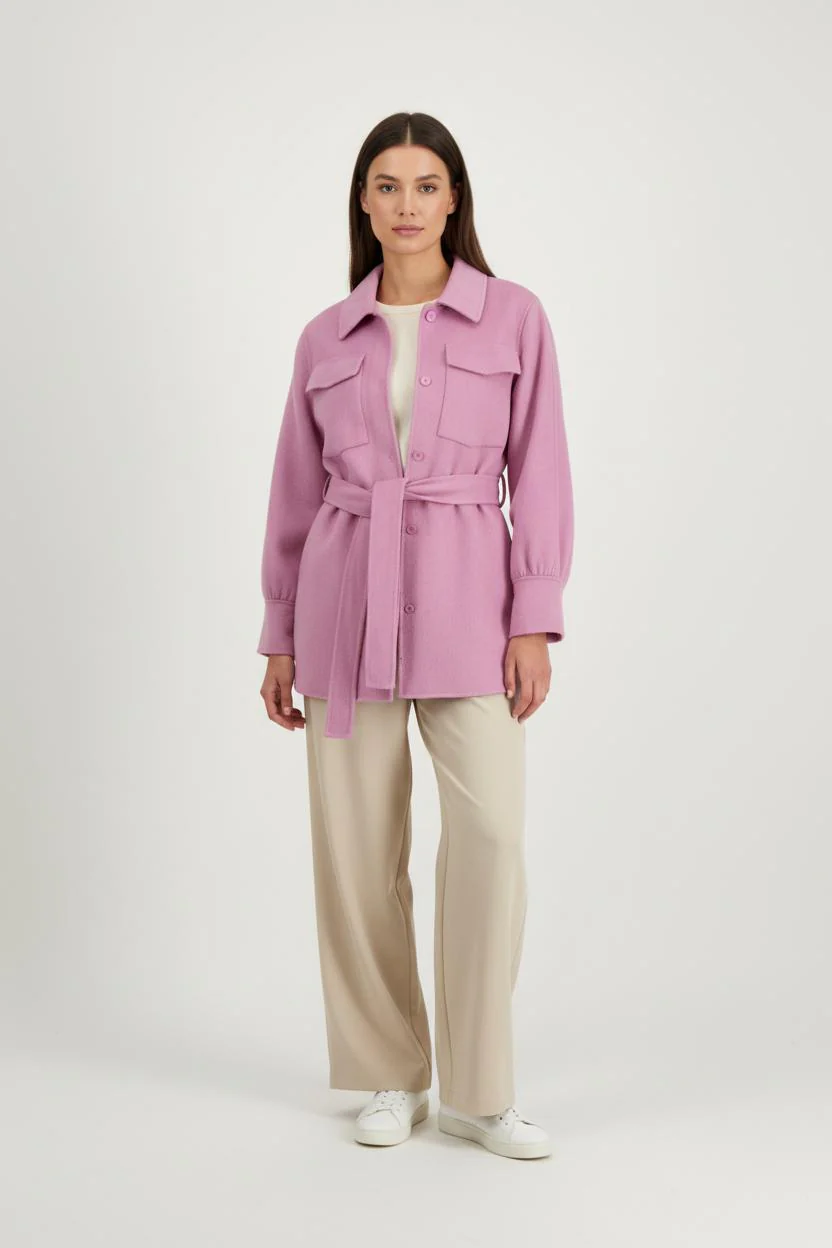 Veste Ceinturée Rose - Taille L/40