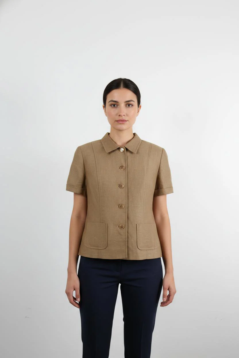 Veste Courte Beige - Taille XL/42