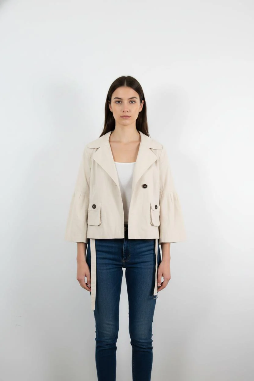 Veste Courte Beige - Taille XL/42