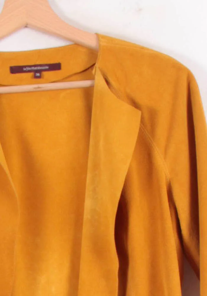 Veste en Cuir Orange - Taille M/38 - Image 3