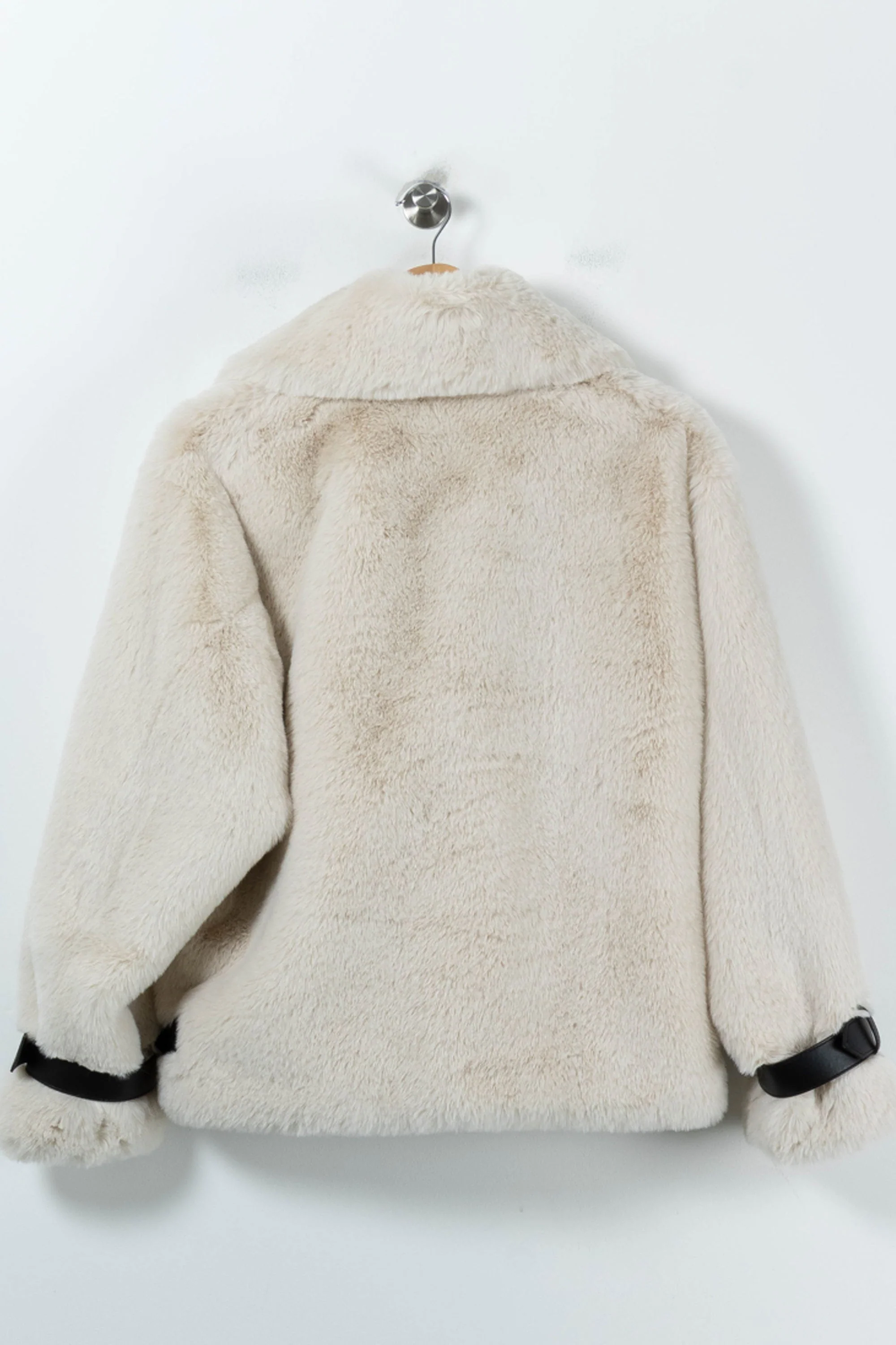 Veste en Fausse Fourrure Blanche et Noire - Taille L/40 - Image 4