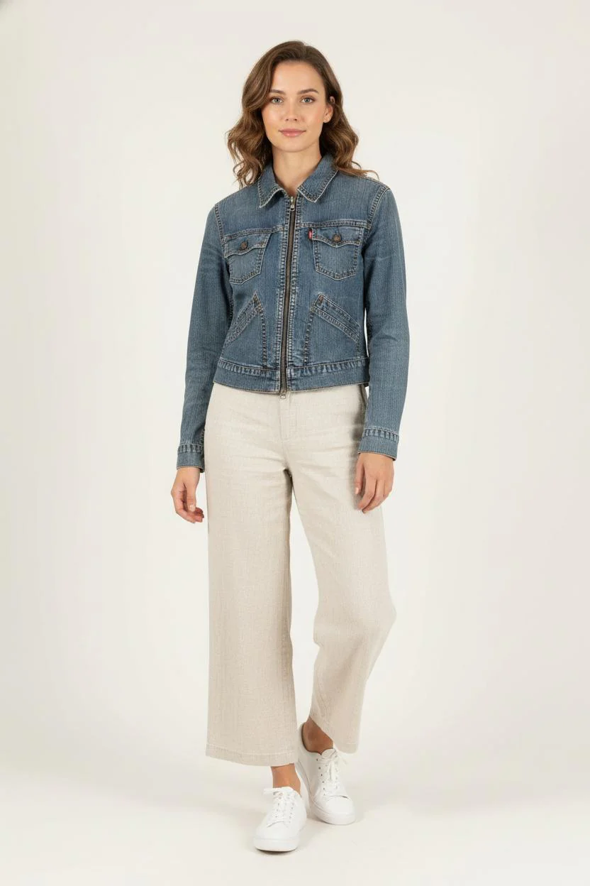 Veste en Jean Bleue - Taille S/36