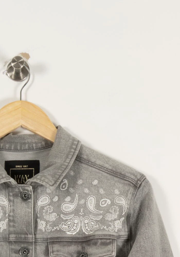 Veste en Jean Grise - Taille M/38 - Image 3