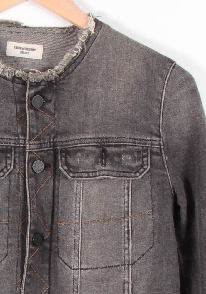 Veste en Jean Noire - Taille M/38 - Image 3