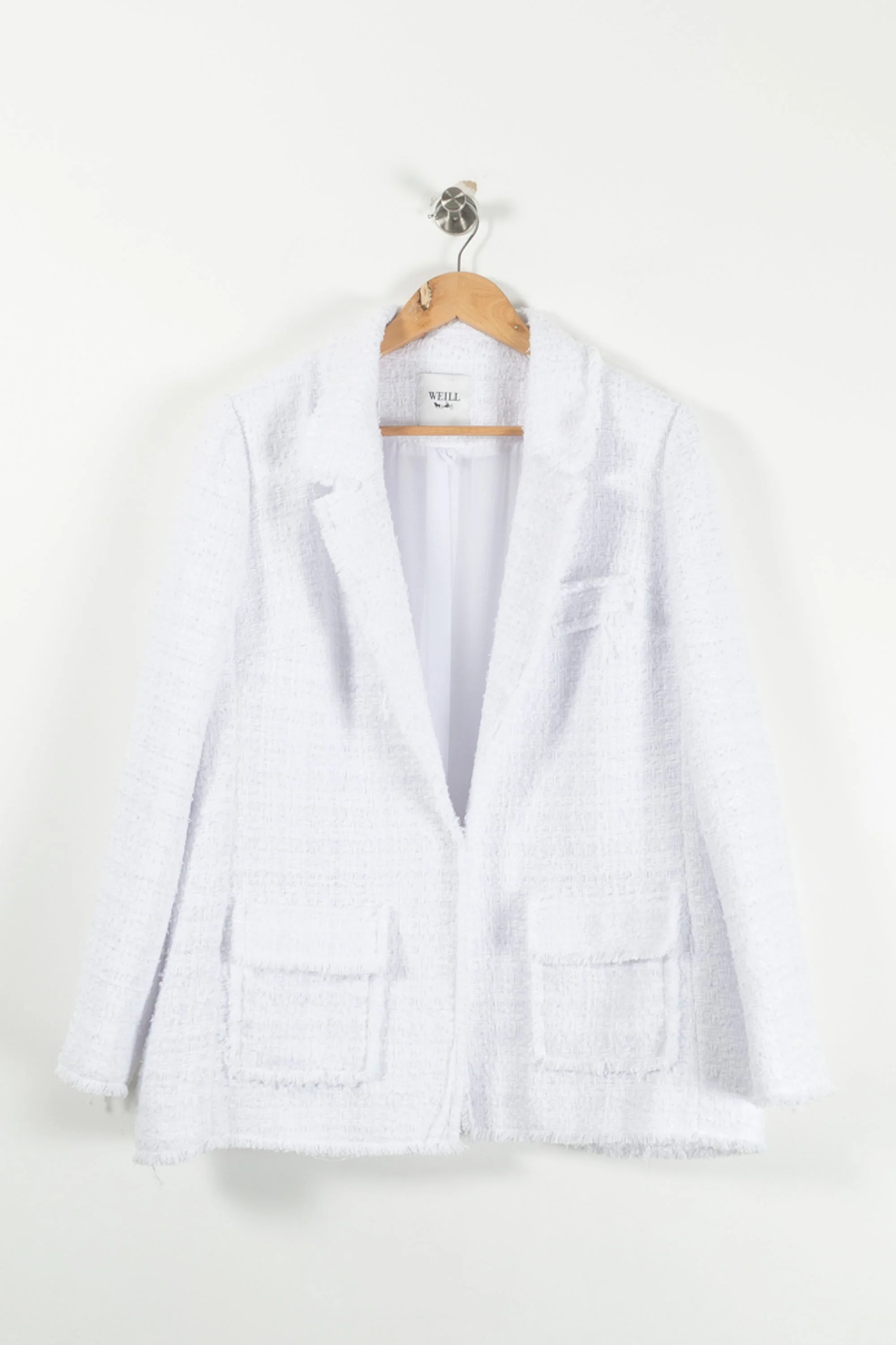 Veste en tweed Blanche - Taille XXXL/46 - Image 2