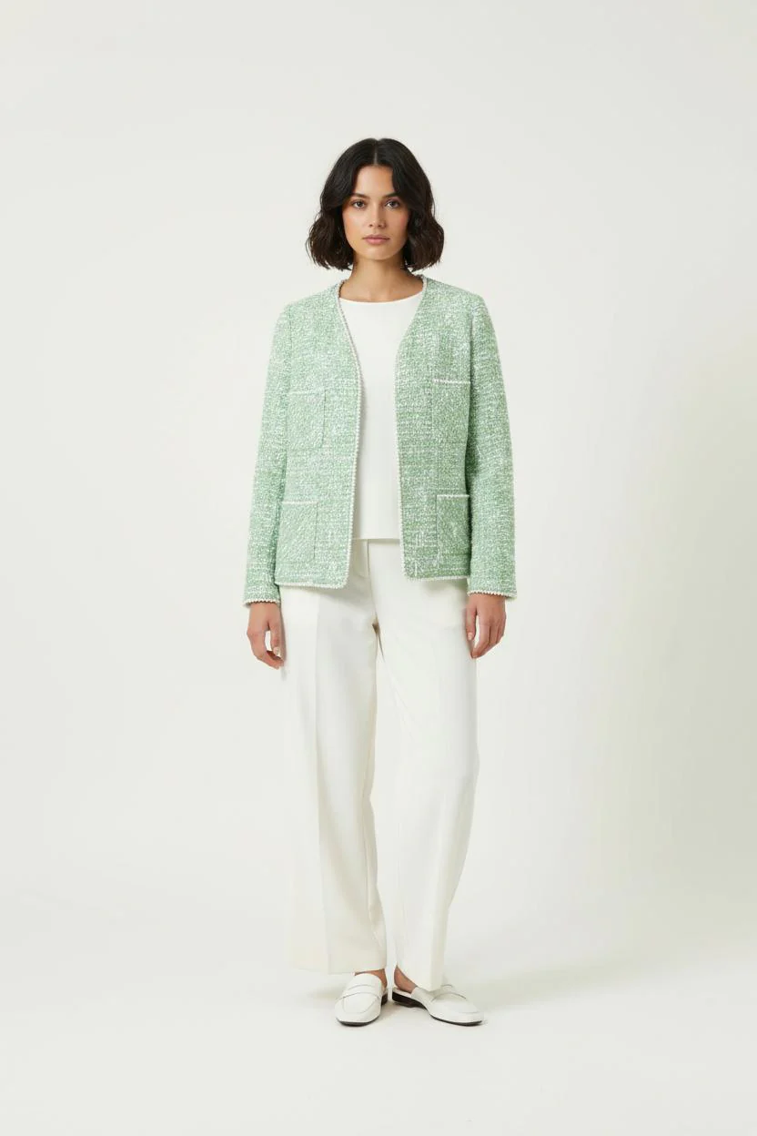 Veste en tweed verte - Taille S/36
