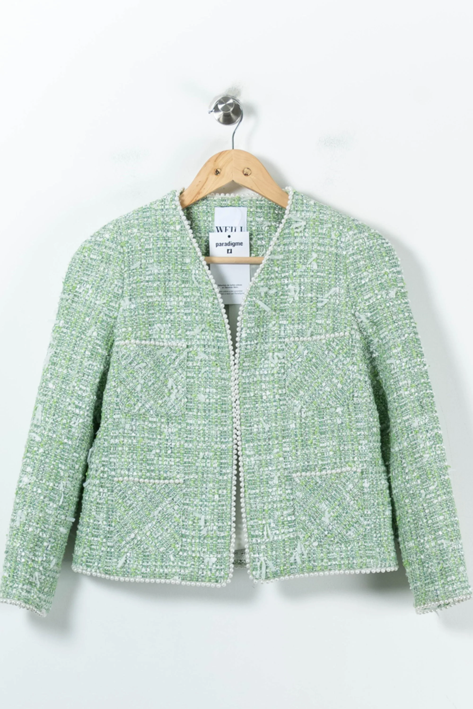 Veste en tweed verte - Taille S/36 - Image 2