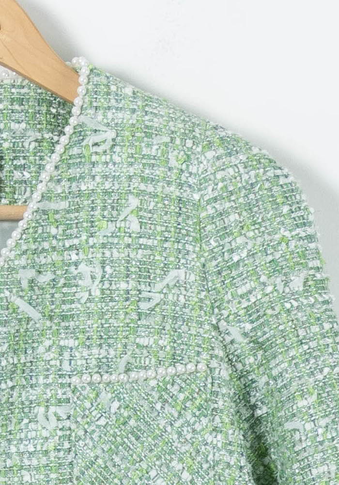 Veste en tweed verte - Taille S/36 - Image 3