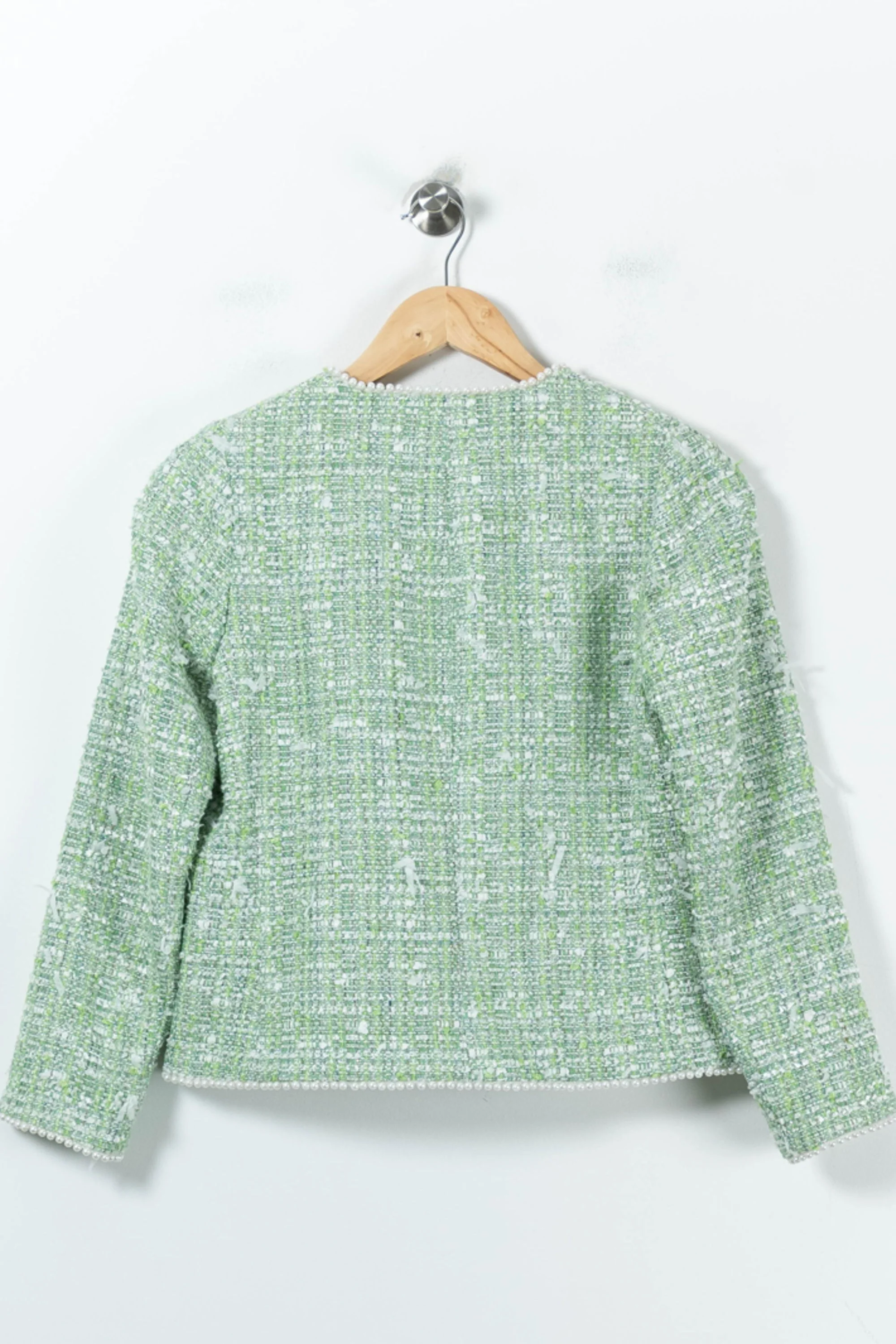 Veste en tweed verte - Taille S/36 - Image 4
