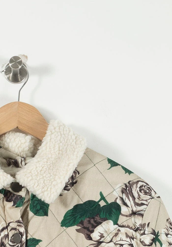 Veste Matelassée Beige et Vert - Taille L/40 - Image 3