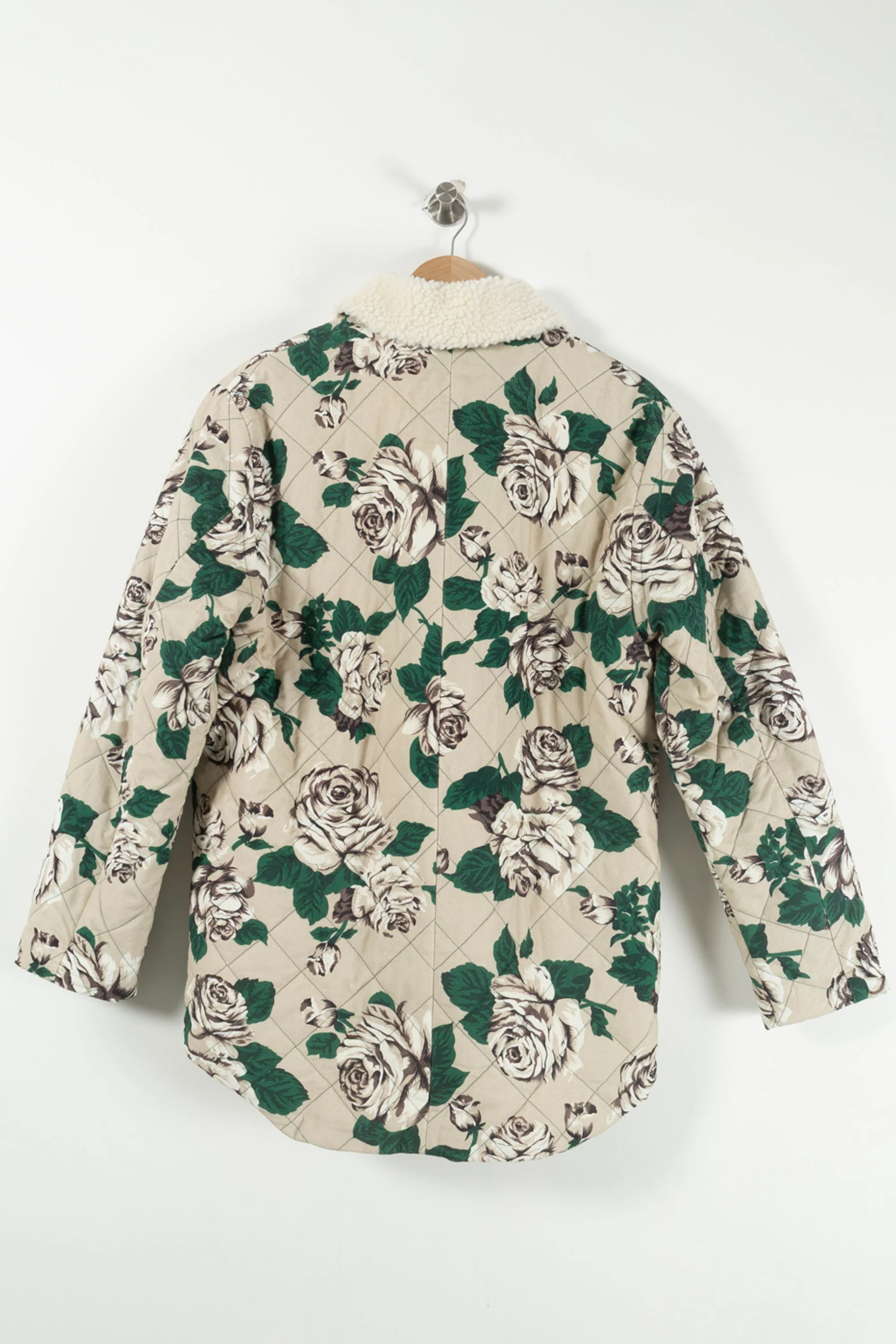 Veste Matelassée Beige et Vert - Taille L/40 - Image 4
