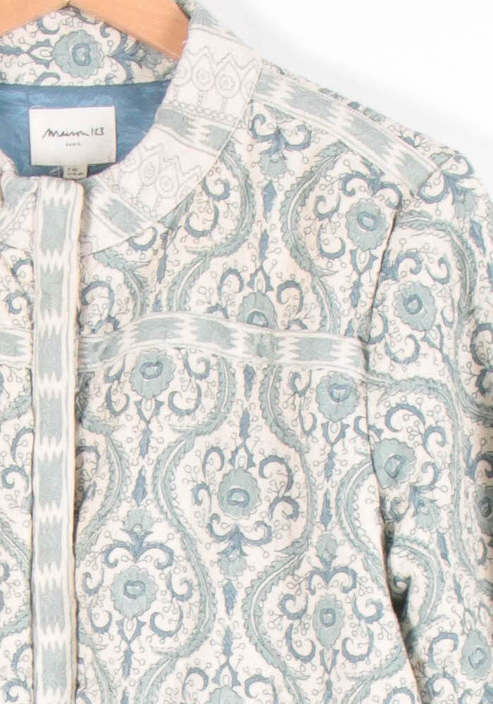 Veste Matelassée Bleu et Blanc - Taille L/40 - Image 3