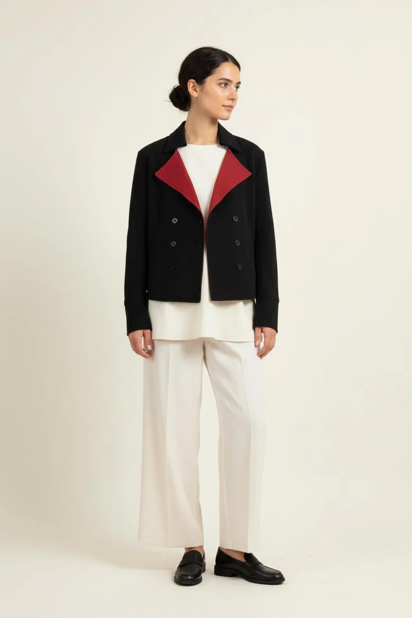 Veste Noire et Bordeaux - Taille M/38