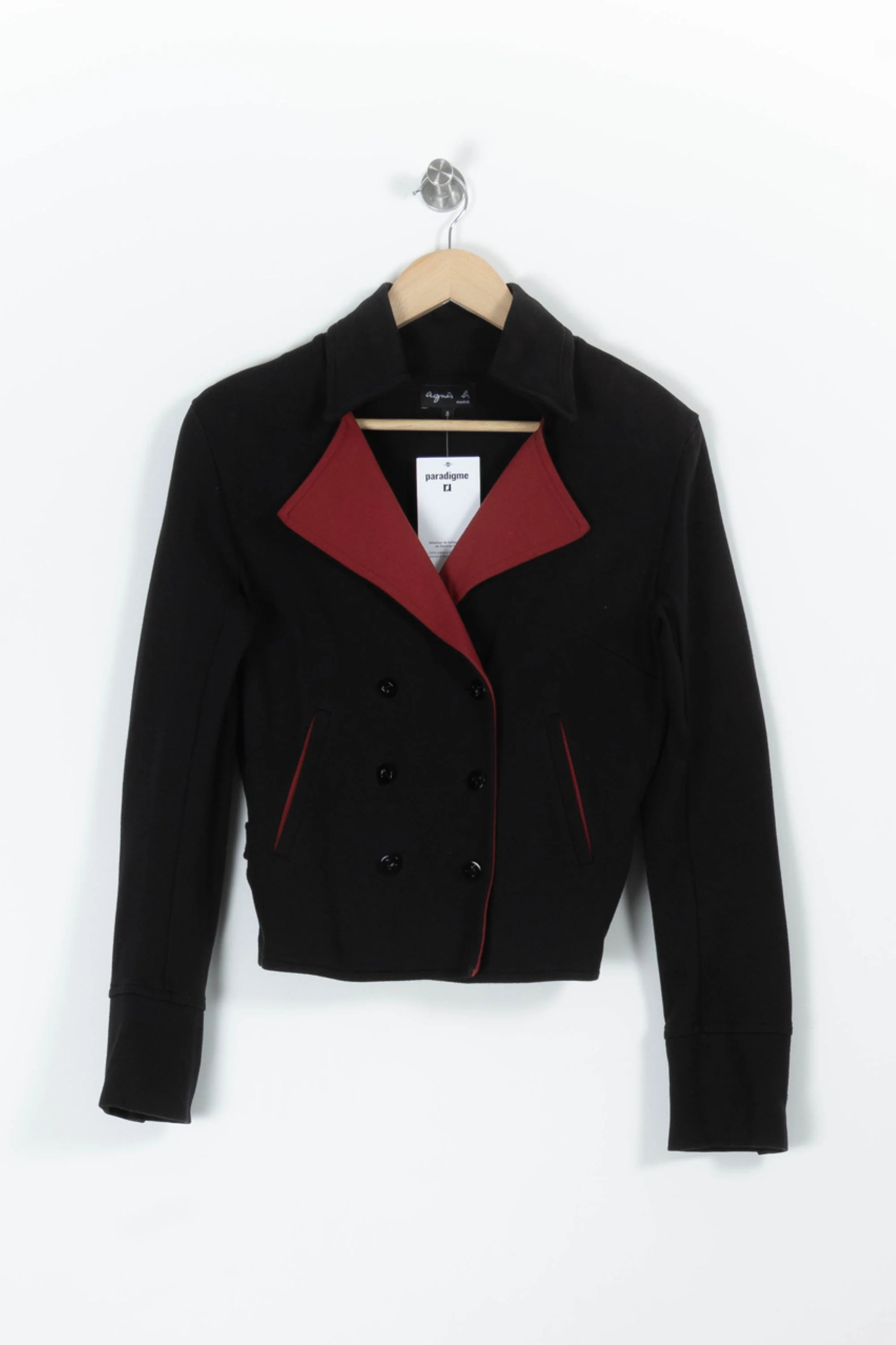 Veste Noire et Bordeaux - Taille M/38 - Image 2