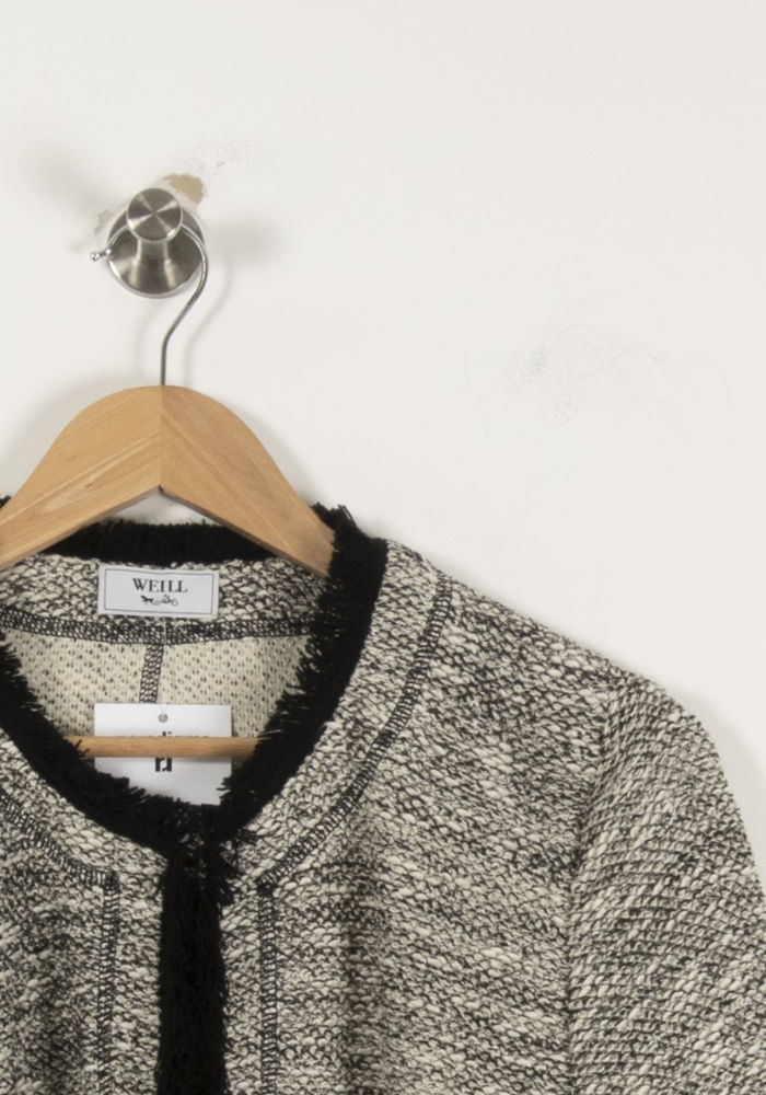 Veste Tweed Grise et Noire - Taille XXXL/46 - Image 3