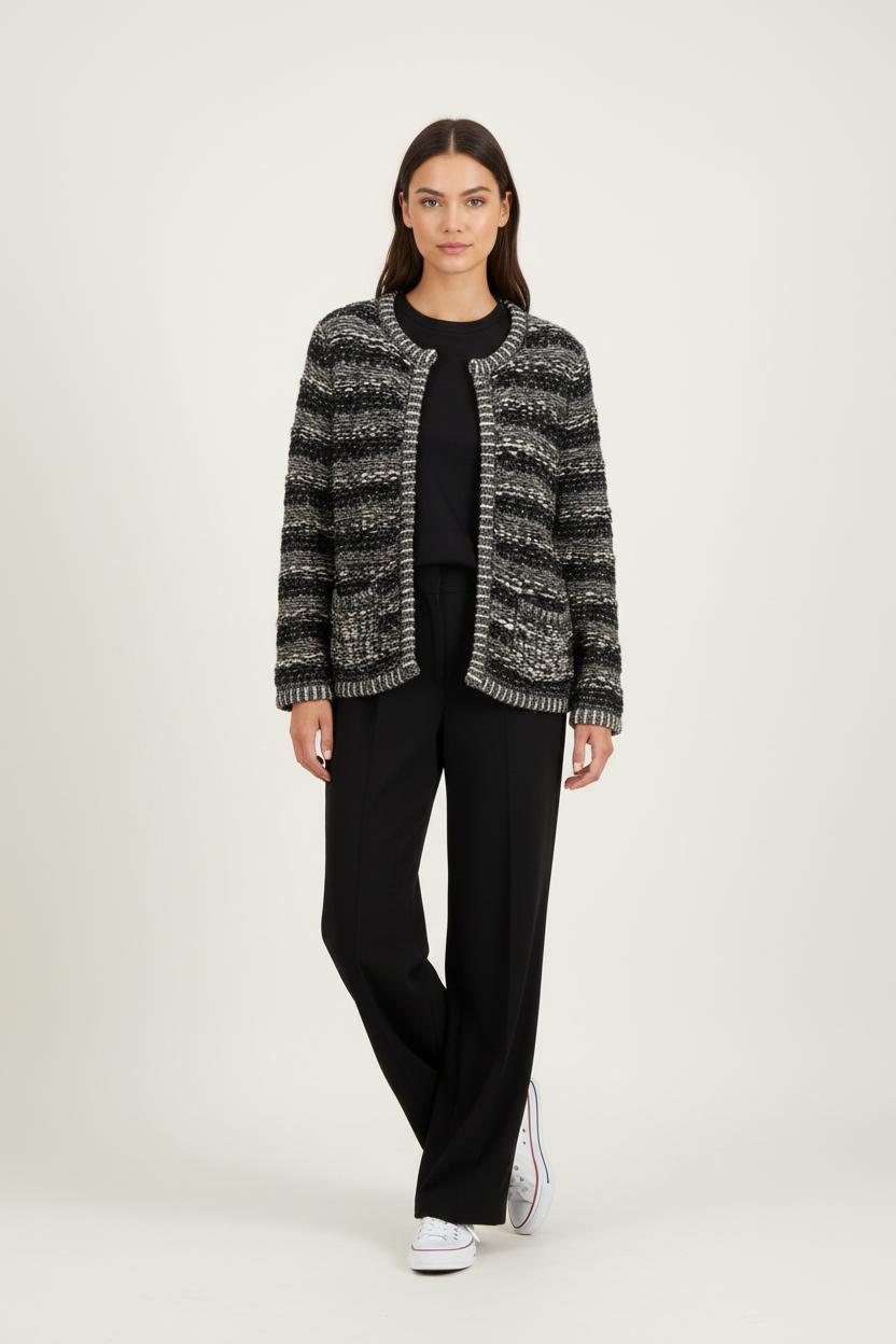 Veste Tweed Noire et Blanche - Taille S/36