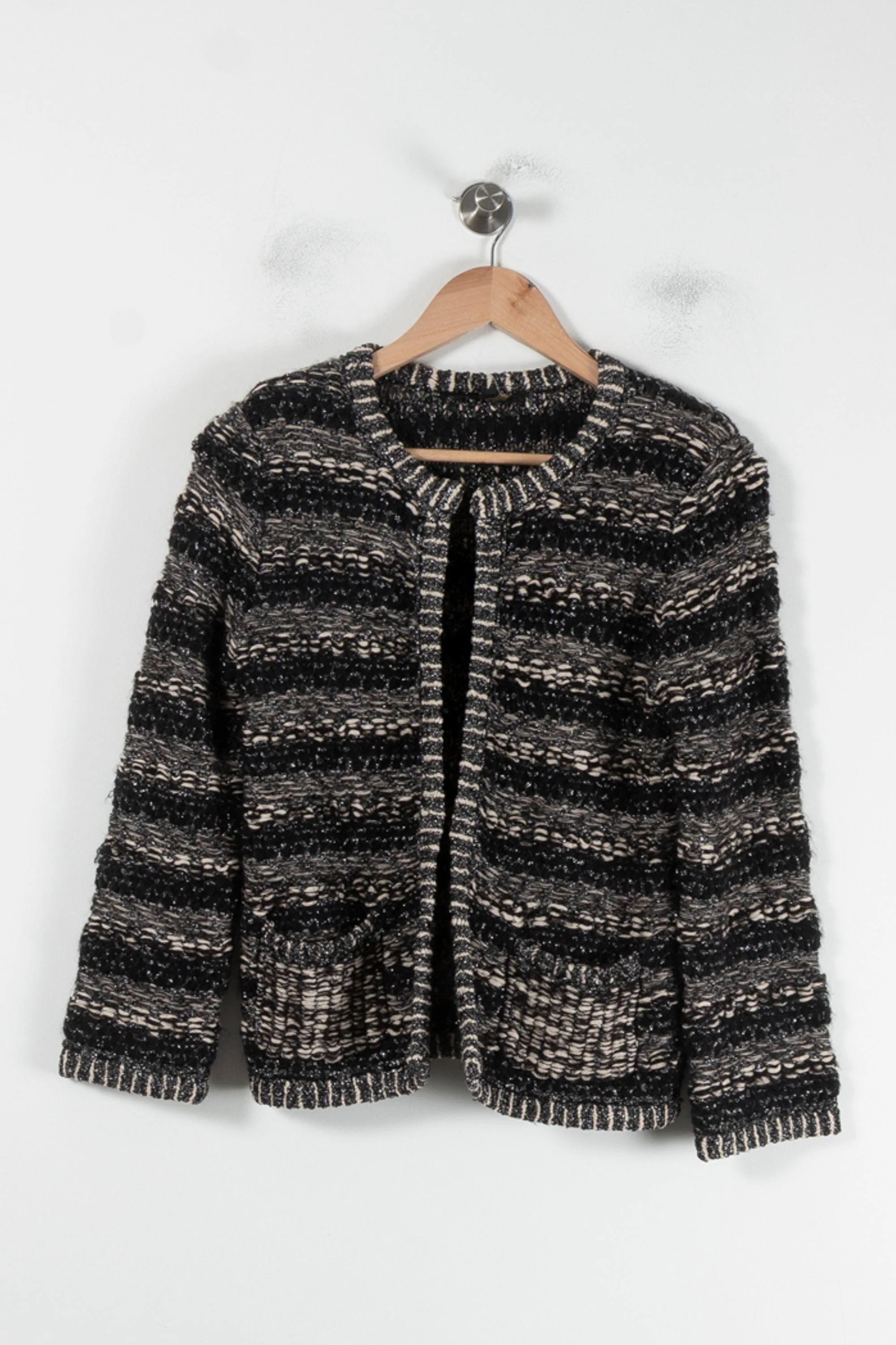 Veste Tweed Noire et Blanche - Taille S/36 - Image 2