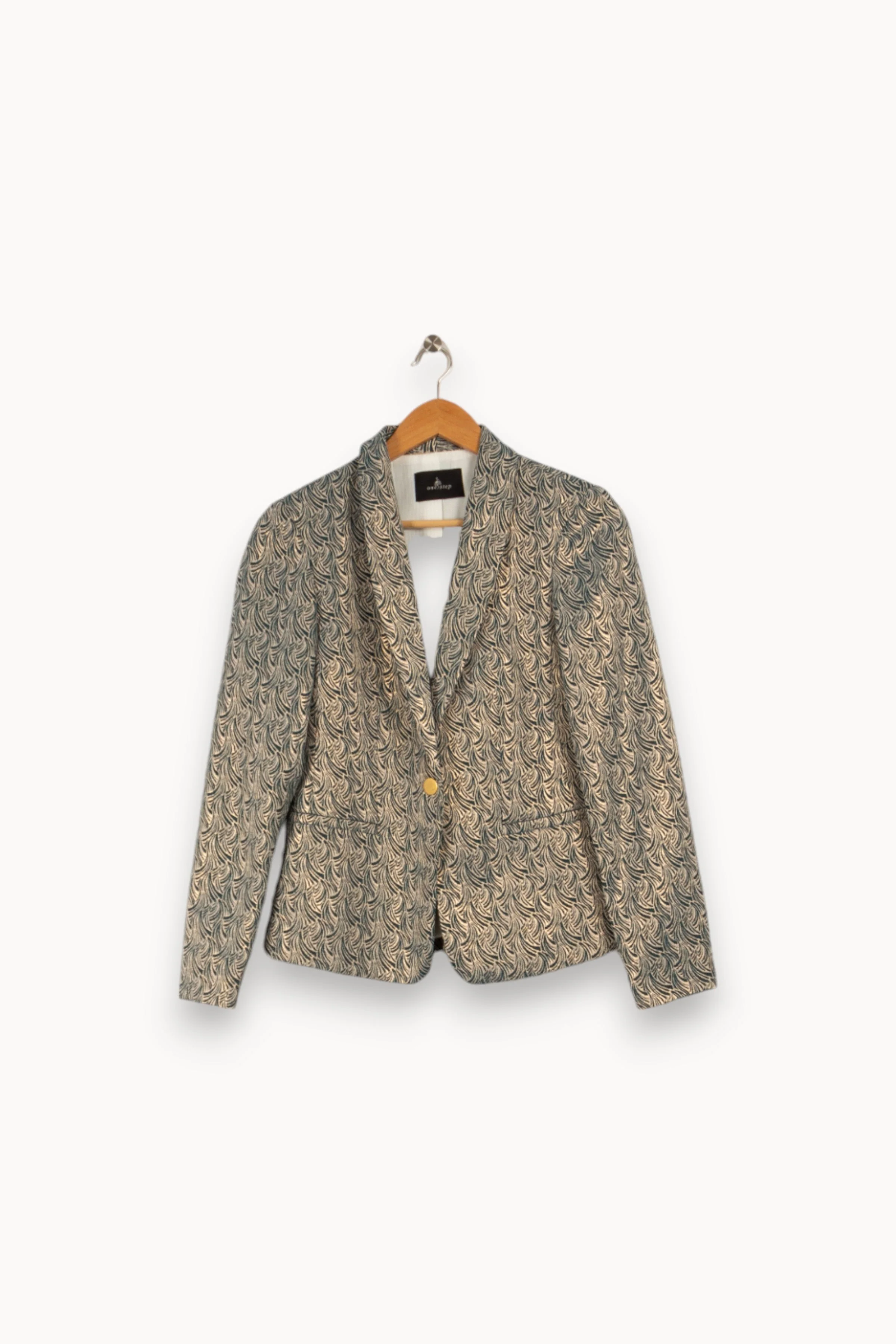 Veste de tailleur verte à motifs - Taille S/36 - Image 2