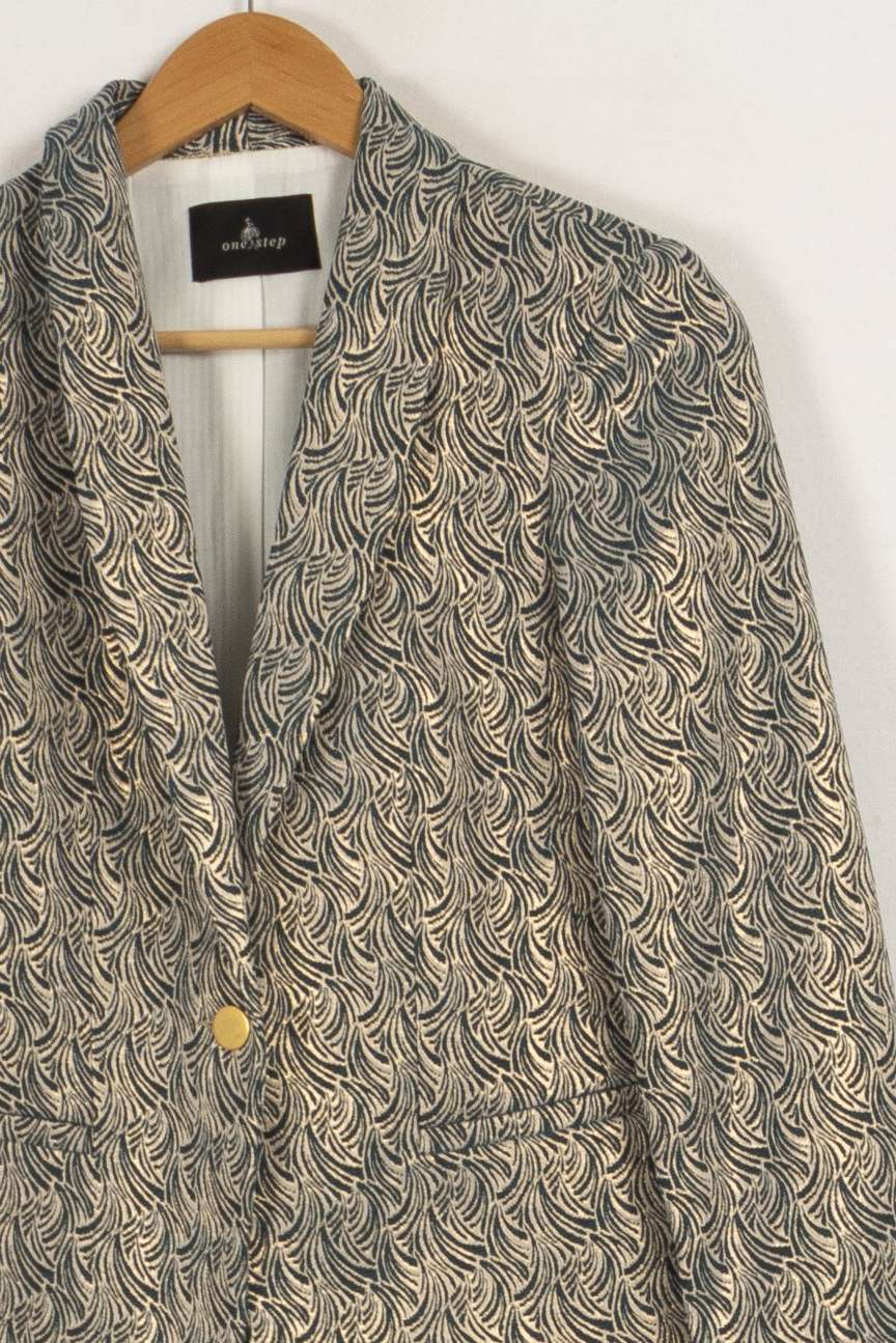 Veste de tailleur verte à motifs - Taille S/36 - Image 3